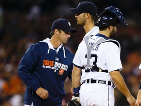 There have been calls for the head of Detroit Tigers manager Brad Ausmus (left) after they were swept by the Baltimore Orioles in the ALDS. (USA TODAY Sports)