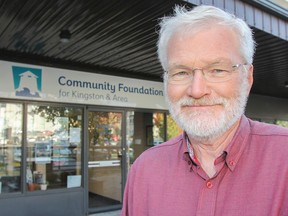 Michael Bell, vice-president for Community Foundation for Kingston and Area, outside the Ontario Street office on Oct. 3. (Julia McKay/The Whig-Standard)
