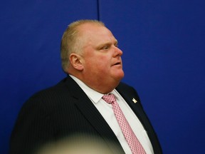 Mayor Rob Ford at mayoral debate at UJA-CIJA in North York on Sunday, October 5, 2014. (Stan Behal/Toronto Sun)