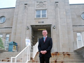 Chaplain and legacy committee chairperson Steve Yeo stands outside the front entrance of the former Regional Mental Health Care, St. Thomas, which closed in June 2013.
File photo