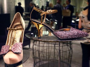 Lanvin shoes are displayed at the 10022-SHOE department during Marie Claire's Shoes First Shopping Event At Saks Fifth Avenue on October 3, 2013 in New York City.  Astrid Stawiarz/Getty Images for Marie Claire/AFP