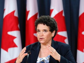Environment Commissioner Julie Gelfand speaks during a news conference upon the release of her report in Ottawa October 7, 2014. (REUTERS/Chris Wattie)