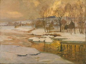 Spring Break-up at Beaupre, c. 1906, oil on canvas by Maurice Cullen is included in the exhibition “Mind, Heart and Spirit: The Queen’s University Art Foundation,” at Agnes Etherington Art Centre until Nov. 9. (Supplied photo )