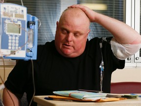 Mayor Rob Ford starts undergoes chemotherapy on Wednesday Oct. 8, 2014. (STAN BEHAL/Toronto Sun files)