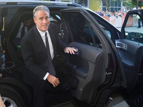 Director Jon Stewart arrives at the Canadian premiere of "Rosewater" at the Toronto International Film Festival (TIFF) in Toronto, September 8, 2014. (REUTERS/Fred Thornhill)