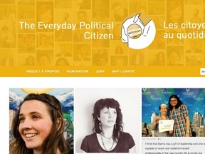 Screen shot from the Everyday Political Citizen website
