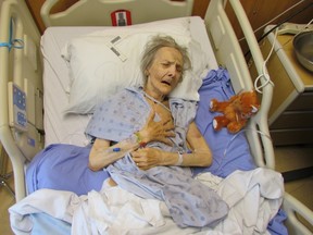 Viola Simonds is pictured in hospital. (Court photo)