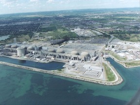 An aerial view of the Pickering, Ont. nuclear station.