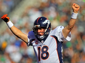 Denver Broncos quarterback Peyton Manning shook off a shaky start to down the New York Jets on Sunday. (USA TODAY Sports)
