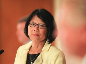 Mayoral candidate Olivia Chow is pictured at a recent debate. (STAN BEHAL, Toronto Sun)