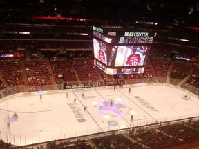 The scene at the BB&T Center prior to puck drop between the Florida Panthers and Ottawa Senators on October 13, 2014. (Bruce Garrioch/QMI Agency)