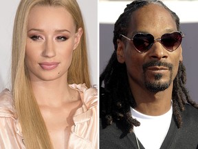 Iggy Azalea and Snoop Dogg. (WENN.COM file photos)