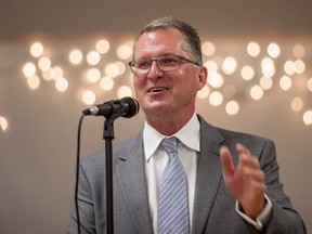 Author and abuse survivor, Dave Pelzer, speaks at the Whitecourt family violence awareness dinner