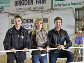 Winners of this year's Lambton International Plowing Match Trust Fund 91 Scholarships were announced during the Brigden Fair. From left, Duncan Annett, Ashley Cornelissen and Mitch Steven each received $1,000 from the trust fund created from the profit earned by the volunteer committee that organized the 1991 International Plowing Match in Lambton County. SUBMITTED PHOTO