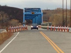 The Highway 547 bridge over the Bow River reopened to traffic on Wednesday morning. Photo courtesy of Ian Donovan