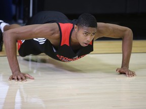 Raptors’ Bruno Caboclo went scoreless and had three rebounds in 13 minutes against the Celtics in Portland, Maine, last night. (Craig Robertson/Toronto Sun)