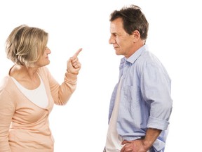 Wife's rages worry husband and child. (Fotolia)