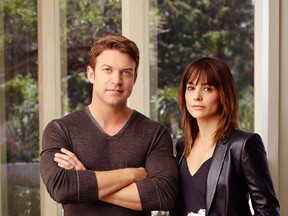 Matt Passmore as Neil Truman, Stephanie Szostak as Grace Truman in "Satisfaction."