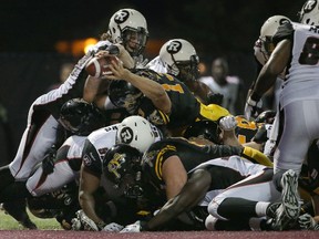 The Tiger-Cats defeated the visiting Ottawa RedBlacks 33-23 back in late July at the temporary stadium at McMaster. (Tom Szczerbowski/Getty Images)