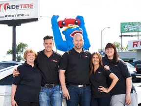 NN's new reality show, Bargain Brothers, is a six-episode series that follows the antics of sibling duo Doug Jr. and Andrew MacIver at their family run used-car dealership in Winnipeg. Pictured from left to right are Evelyn, Andrew, Doug Jr., Meagan, and Alex MacIver.