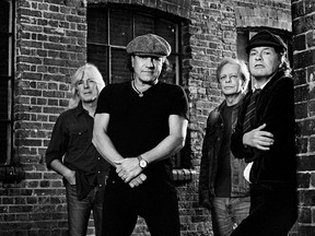 AC/DC's new publicity shot without drummer Phil Rudd. (AC/DC Facebook photo)