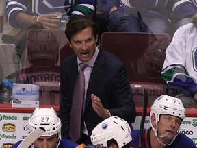 The Oilers may be forced to fire head coach Dallas Eakins just two seasons into his tenure if he can’t quickly right the ship. Meanwhile, Panthers general manager Dale Tallon (inset) is on the hotseat for his club’s slow start to the season. Carmine Marinelli/QMI Agency