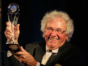 Andy Donato receives his Italian Walk of Fame award at the Riviera Parque Convention in Concord Wednesday, May 28, 2014. (Craig Robertson/Toronto Sun)