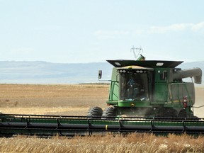 Harvesting operations are winding down in southern Alberta, where yields are expected to be average to above-average.