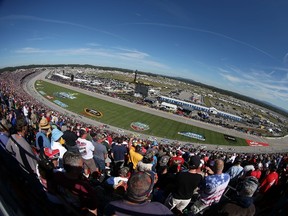 Fans take in the NASCAR Sprint Cup Series GEICO 500 at Talladega Superspeedway in Talladega, Ala., on Sunday. (AFP)