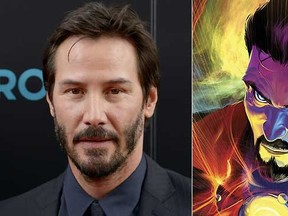 Keanu Reeves and Marvel's Doctor Strange are seen in this combination file photo. (WENN.com/Handout)