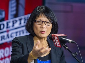 Olivia Chow during a mayoral candidates debate on Wednesday, October 15, 2014. (Ernest Doroszuk/Toronto Sun)