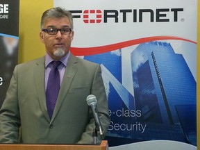 Bill Park, regional sales manager at Fortinet, said there is a need for more advanced security professionals when it comes to cyber security.
Danielle Bell/Ottawa Sun /QMI AGENCY