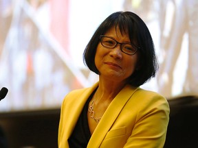 Mayoral candidate Olivia Chow at a debate held Monday at U of T. (MICHAEL PEAKE, Toronto Sun)
