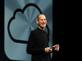 Apple Inc CEO Steve Jobs takes the stage to discuss the iCloud service at the Apple Worldwide Developers Conference in San Francisco in this June 6, 2011, file photograph. REUTERS/Beck Diefenbach