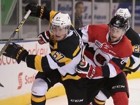 Lawson Crouse of the Kingston Frontenacs is considered one of the top prospects for the 2015 NHL Draft. (ELLIOT FERGUSON/THE WHIG-STANDARD)
