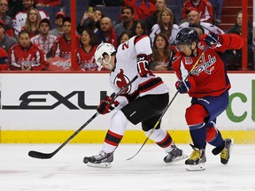 Alex Ovechkin has been moved back to the left wing by the Capitals new head coach Barry Trotz. (Reuters)