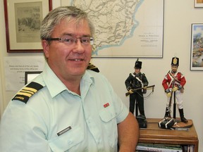 Maj. John Grodzinski, an assistant professor of history at the Royal Military College, has written a new book about a regiment of the British Army from New Brunswick that was in Kingston during the War of 1812. (Michael Lea/The Whig-Standard)