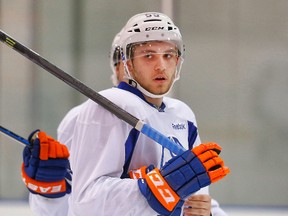 Edmonton Oilers prospect Leon Draisaitl, during practice at the 2014 Young Stars Classic Tournament in Penticton, B.C. on Friday September 12, 2014. Al Charest/Calgary Sun/QMI Agency