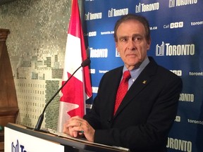Deputy Mayor Norm Kelly speaks to reporters about the City of Toronto's response to the Ottawa shootings Wednesday, Oct. 24, 2014. (Don Peat/Toronto Sun)