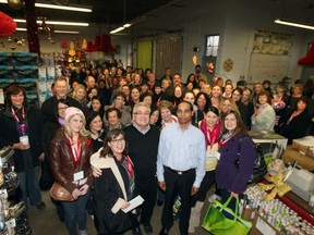 Rita DeMontis (front row, second from left) is surrounded Magical Mystery Bus contest winners in 2012.