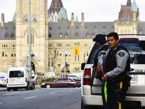 Police had locked down Parliament Hill after a shooting in Ottawa, Oct. 22, 2014. (MATTHEW USHERWOOD/QMI Agency)