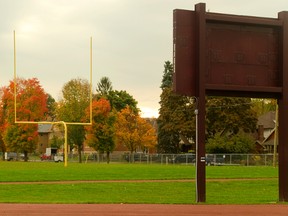 South secondary?s James A. Giffen Memorial Field will see better days. (Free Press file photo)