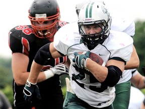 Former Chatham-Kent Cougars running back Brandon Donkers of the Windsor AKO Fratmen is on the Ontario Football Conference all-star team. (Daily News File Photo)