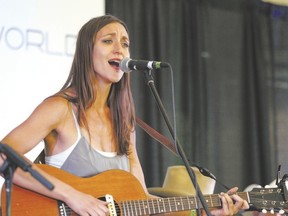 Amy Thiessen says her role as a yoga instructor meshes well with her passion for folk music. Both talents collide Friday at the Yoga Shack with a live music yoga class followed by a concert.