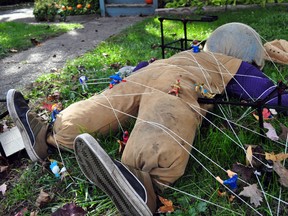 A Gulliver’s Travels themed scarecrow on the front lawn of a home on Ontario Street Oct. 24, 2013. 	CHRIS MONTANINI\LONDONER\QMI AGENCY