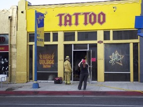 Kat Von D's famous tattoo parlour in West Hollywood has sustained serious damage after a fire broke out in the early hours of Oct. 23. (WENN.COM PHOTO)