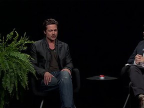 Zach Galifianakis with Brad Pitt (Screen shot)