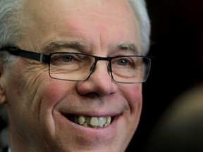 Manitoba Premier Greg Selinger talked about Winnipeg's new Mayor, Brian Bowman, at a press conference in Winnipeg Thursday, Oct.  23, 2014.