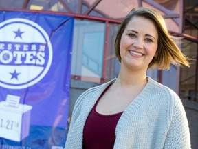 Western University students council has been running an aggressive campaign, Western Votes, to engage student interest and get them to the
ballot box in the Oct. 27 municipal election in London, says Jen Carter, a council vice-president. (CRAIG GLOVER / THE LONDON FREE PRESS)