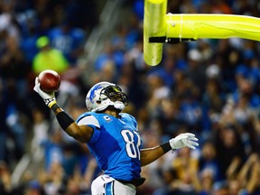 Detroit Lions running back Reggie Bush is listed as doubtful and wide receiver Calvin Johnson (above) as questionable on the team's injury report this week. (USA Today)